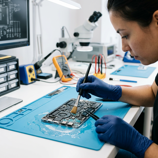 MacBook Wasserschaden Reparatur und Diagnose